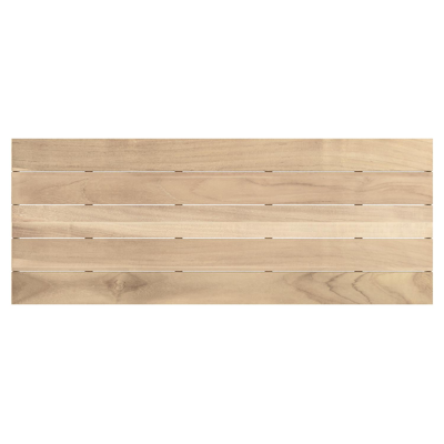 Table de jardin Como rectangulaire en aluminium beige et teck - Lg. 280 x Lrg. 110 x Haut. 73 cm