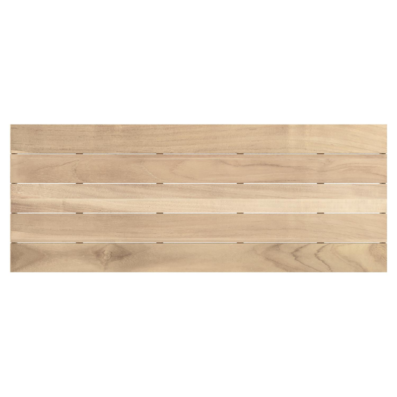 Como tuintafel rechthoekig in beige aluminium en teak - L 280 x B 110 x H 73 cm