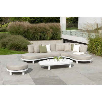 Donato loungetafel in wit aluminium - L 151 x B 90 x H 25 cm