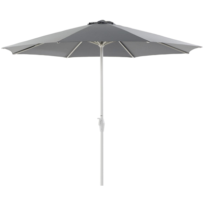 Viola staanparasol in wit aluminium met grijs weather+ softtouch parasoldoek - Dia. 350 cm (zonder voet)