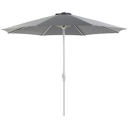 Parasol droit Viola en aluminium blanc avec toile de parasol en All Weather Olefin gris - Diam. 350 cm (sans pied de parasol)