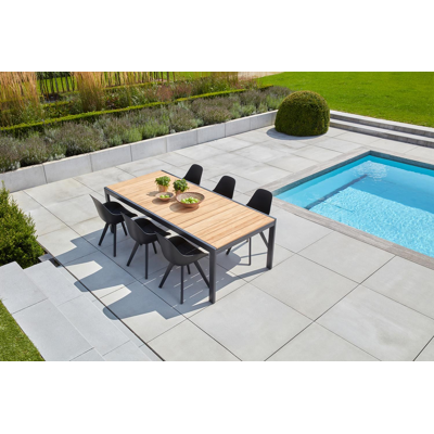 Tafelblad in teak - Naturel - L 240  x B 100 cm