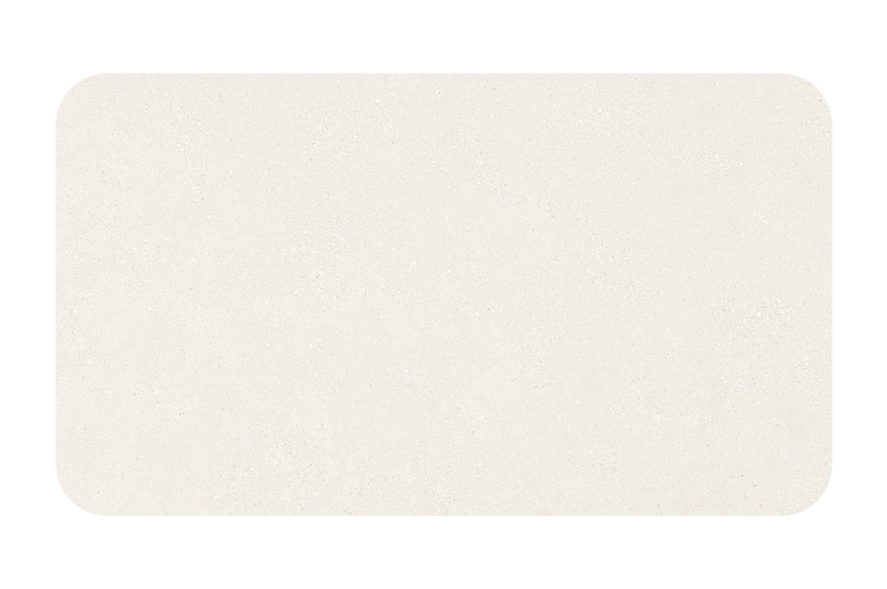 Orso tuintafel rechthoekig afgerond in wit aluminium en volkeramiek beige - L 140 x B 80 x H 75 cm