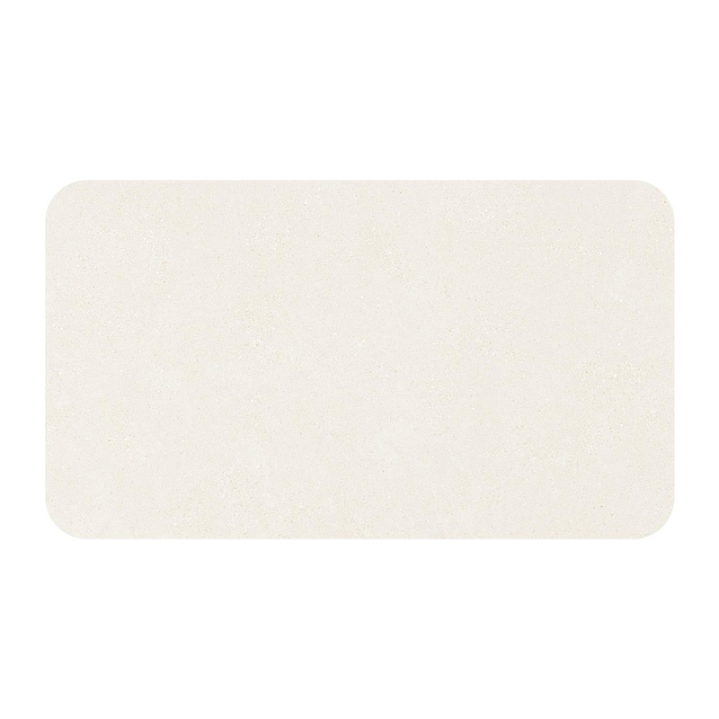 Orso tuintafel rechthoekig afgerond in wit aluminium en volkeramiek beige - L 140 x B 80 x H 75 cm