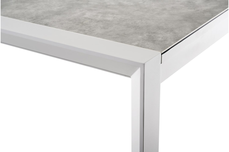 Ceramo verlengbare tuintafel in wit aluminium met tafelblad in volkeramiek - L 220 x B 106 cm