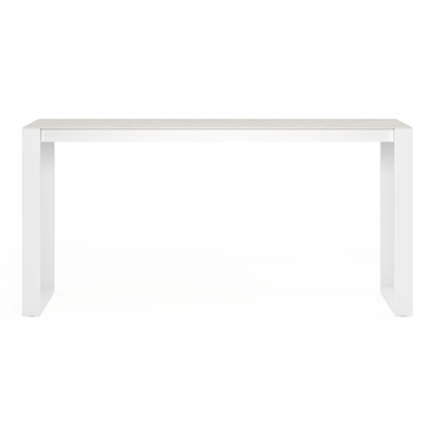 Verato tuintafel in wit aluminium en volkeramiek shilin - L 220 x B 70 x H 106 cm