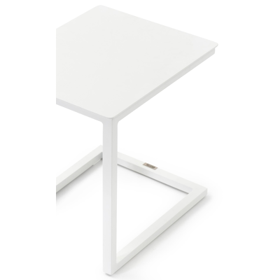 Servio bijzettafel in wit aluminium - L 40 x B 34 x H 42 cm