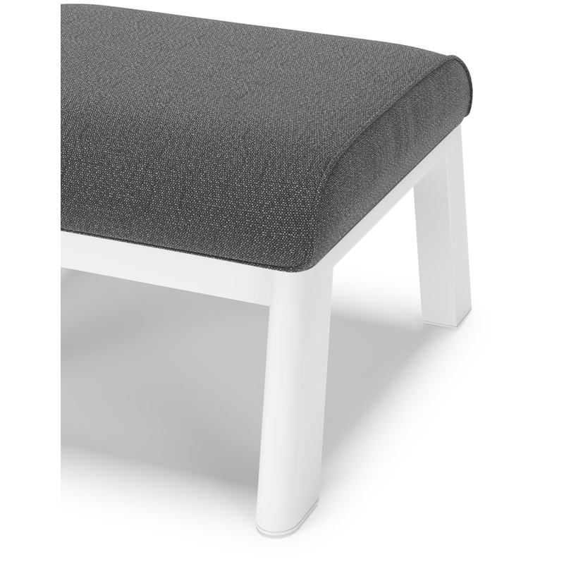 Cirello poef in wit aluminium met savane tornado all weather sunbrella® luxe kussen