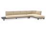 Chaise longue links + 3-zit