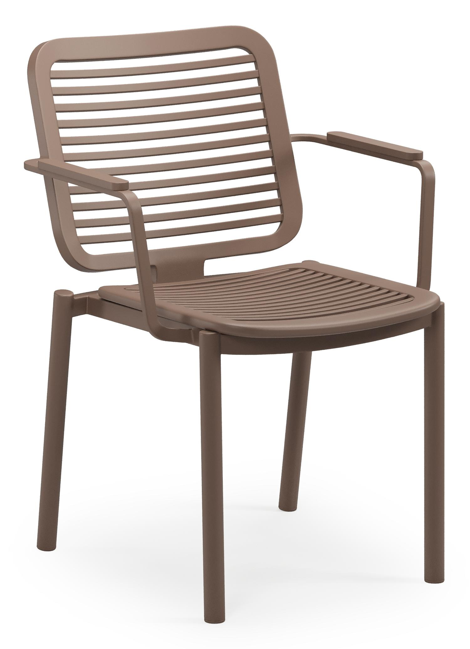 Chaise de jardin Fano en aluminium taupe 