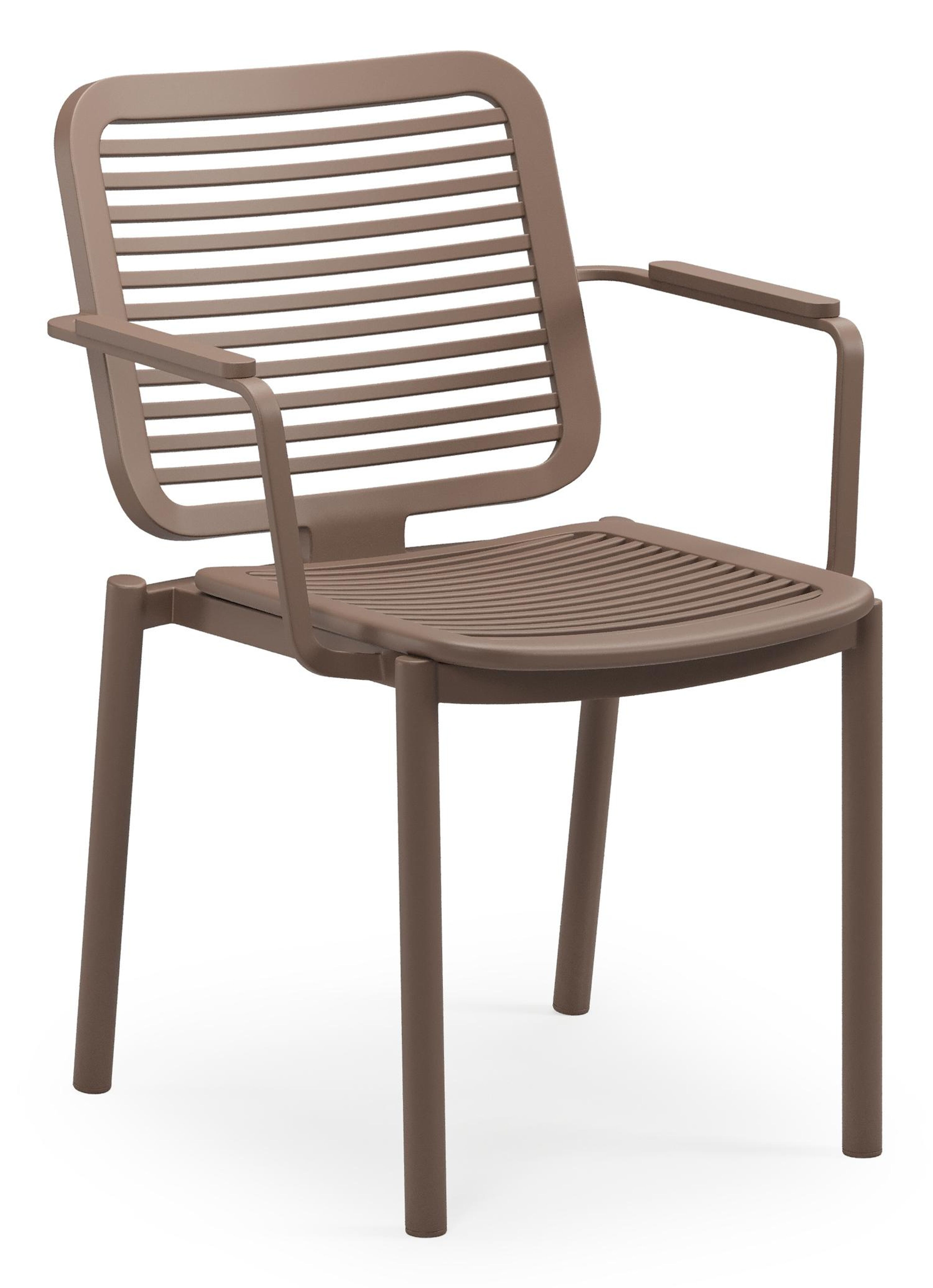 Fano tuinstoel in taupe aluminium