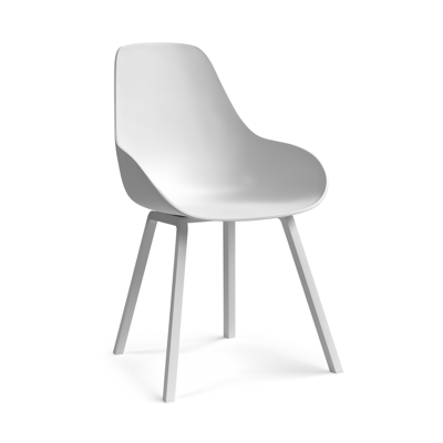 Chaise de jardin Cela in aluminium blanc et matière synthétique blanc