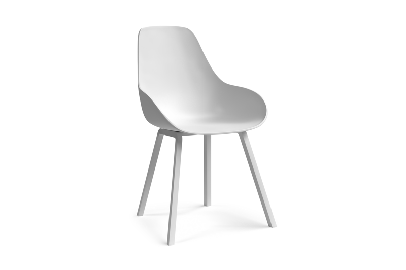 Cela tuinstoel in wit aluminium en wit kunststof