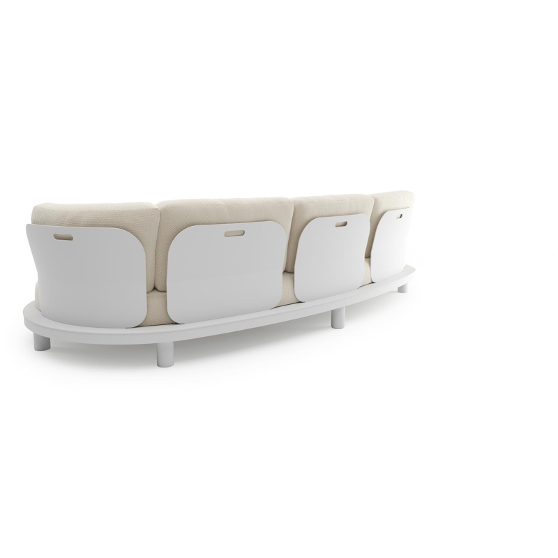 Donato loungebank in wit aluminium met althea off white all weather cosytica kussen