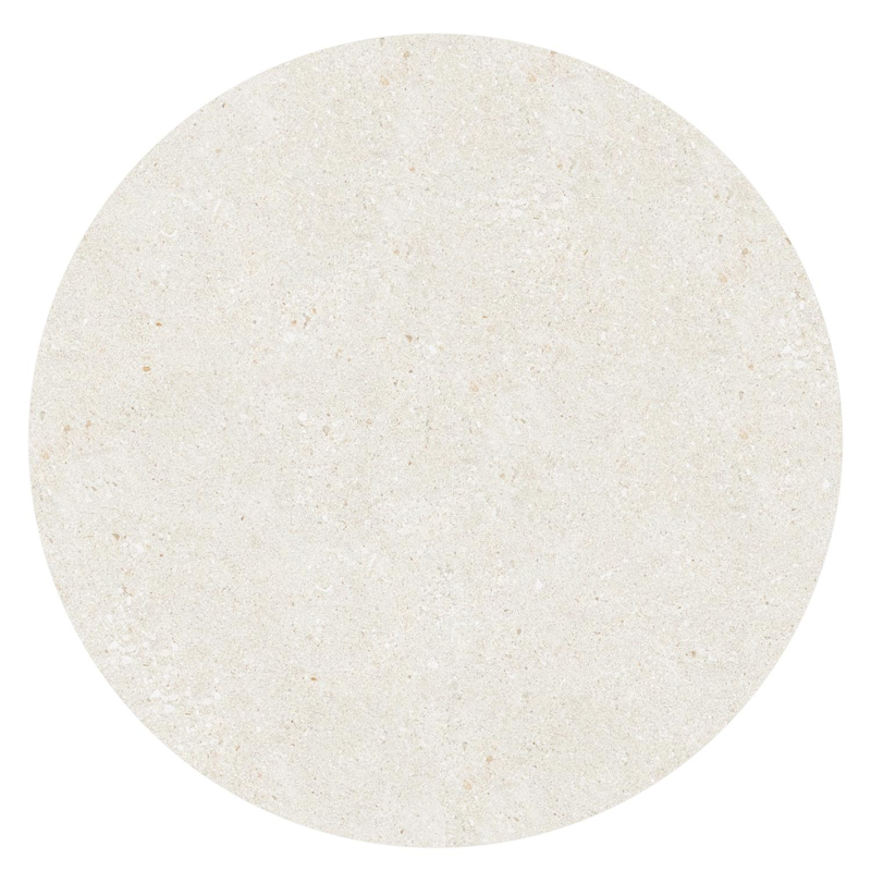 Fano tuintafel in wit aluminium en volkeramiek shilin - Dia. 85 x H 75 cm