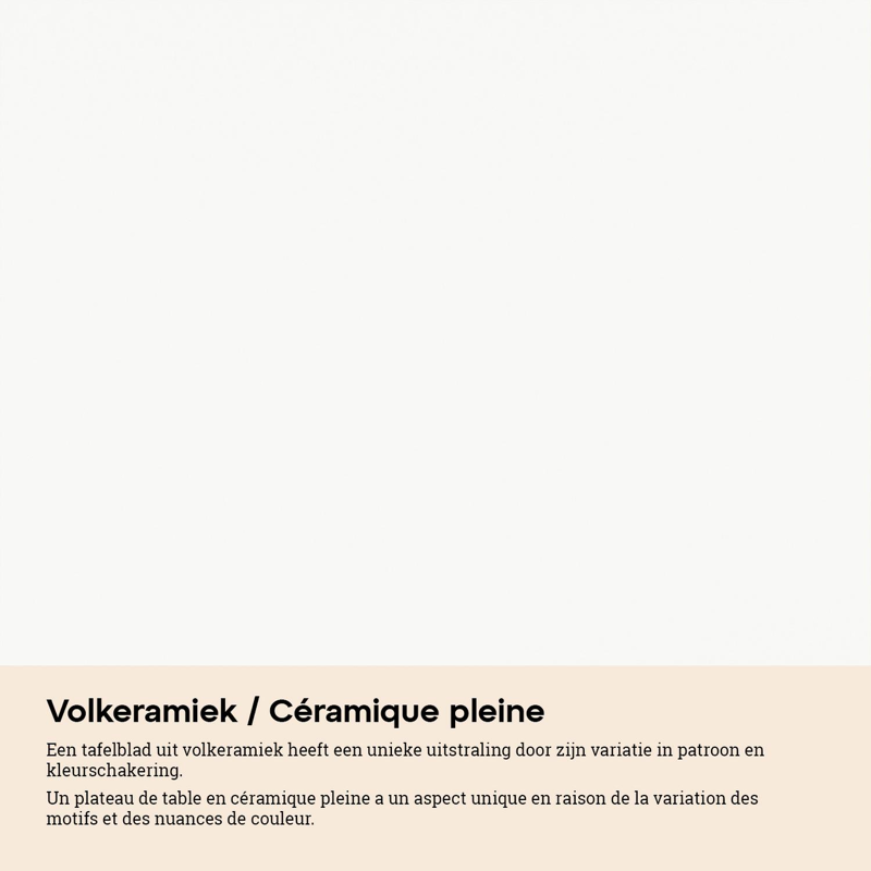 Fano tuintafel in wit aluminium en volkeramiek arctic white - Dia. 130 x H 75 cm