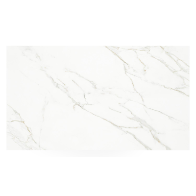 Cirello Pop up loungetafel in wit aluminium en wit volkeramiek - L 140 x B 80 x H 71,6 cm