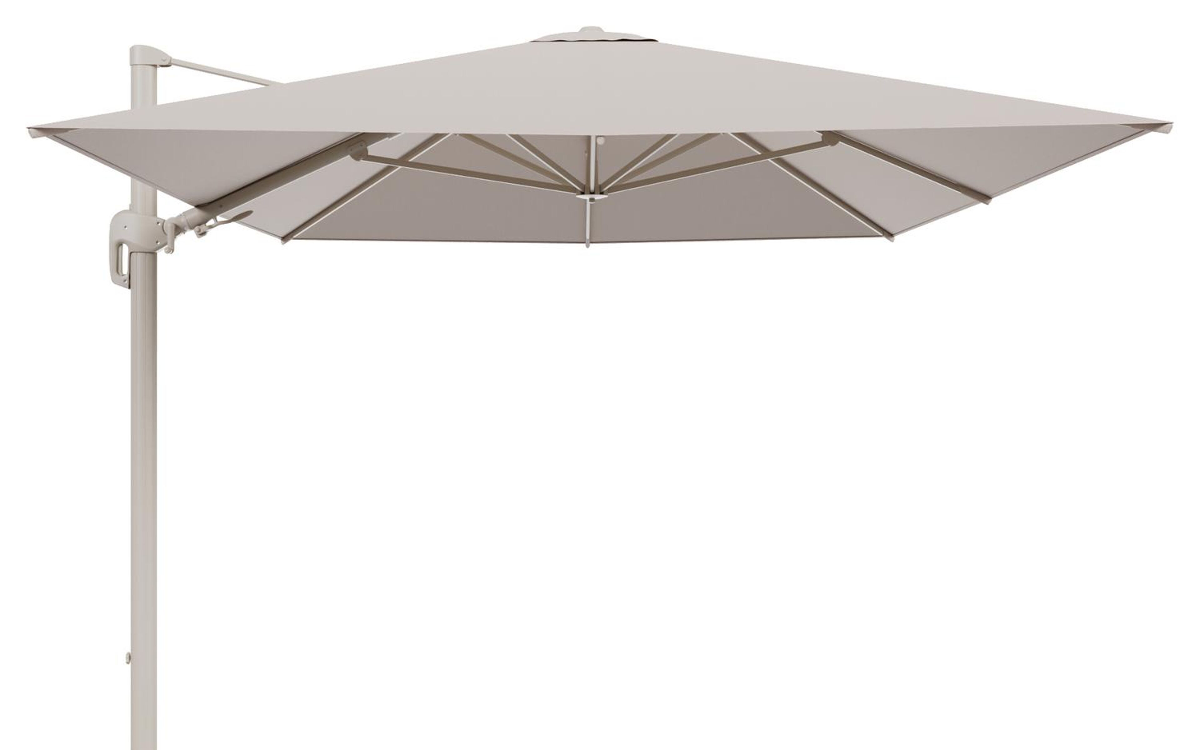 Rufina zweefparasol tiltfunctie in beige aluminium en parasoldoek in All Weather Sunbrella® Luxe Wander Pilat  - L1 400 x L2 300 cm (zonder voet) (zonder voet)