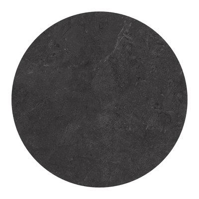 Erla loungetafel in zwart aluminium en zwarte rope met sintered stone zwart - L 60 x B 35 x H 35 cm