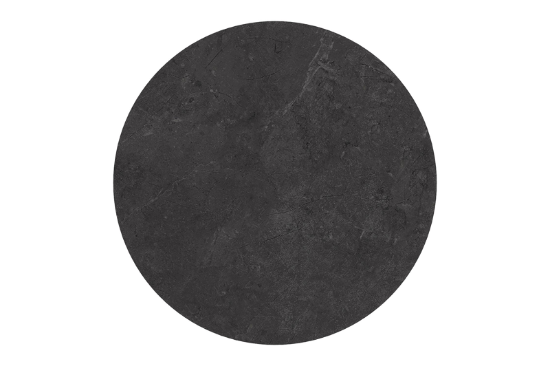 Erla loungetafel in zwart aluminium en zwarte rope met sintered stone zwart - L 60 x B 35 x H 35 cm