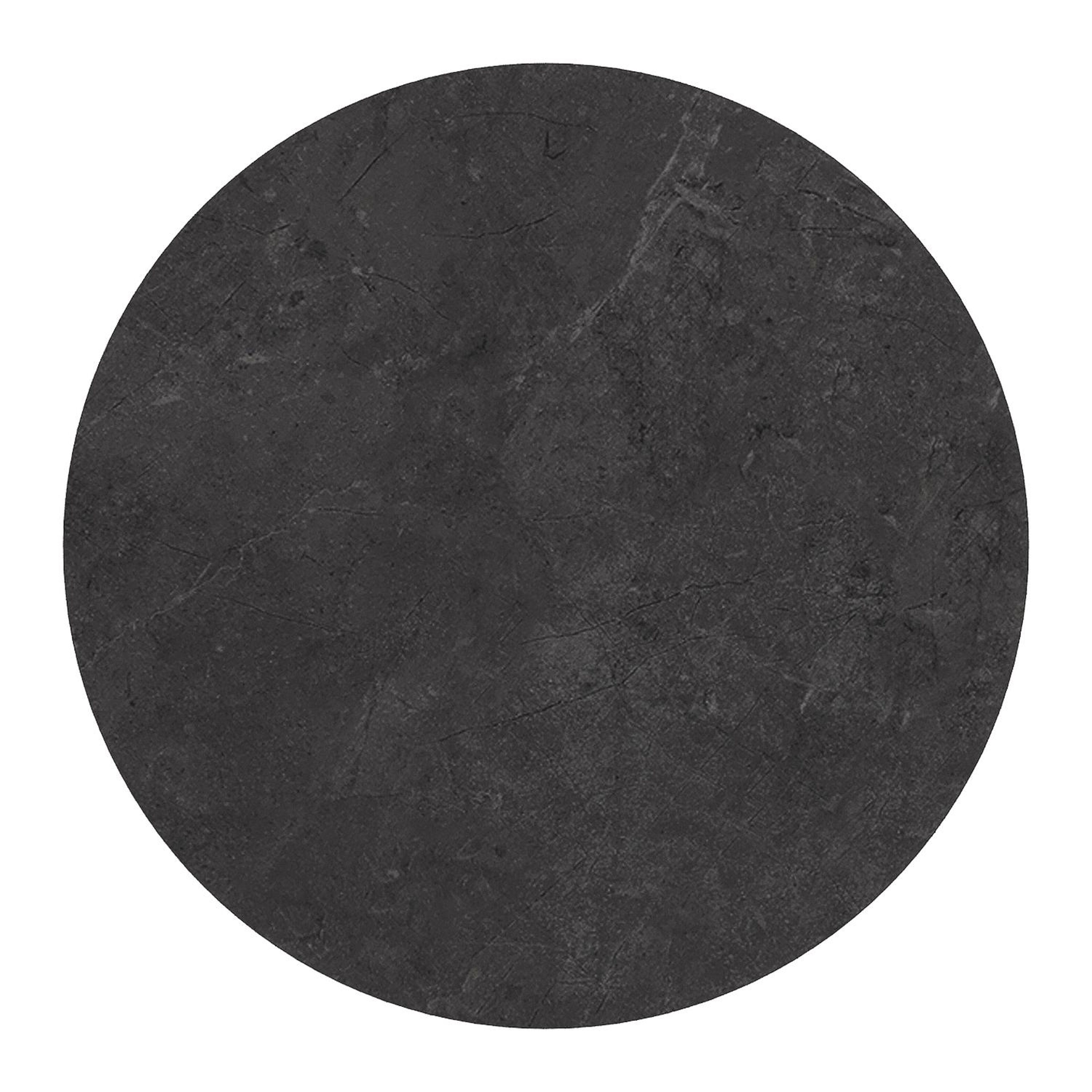 Erla loungetafel in zwart aluminium en zwart verticaal geweven ronde rope en zwarte rope met sintered stone zwart - L 60 x B 35 x H 35 cm