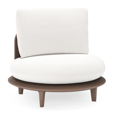 Bomero loungestoel in taupe aluminium met soul optik all weather solica kussen