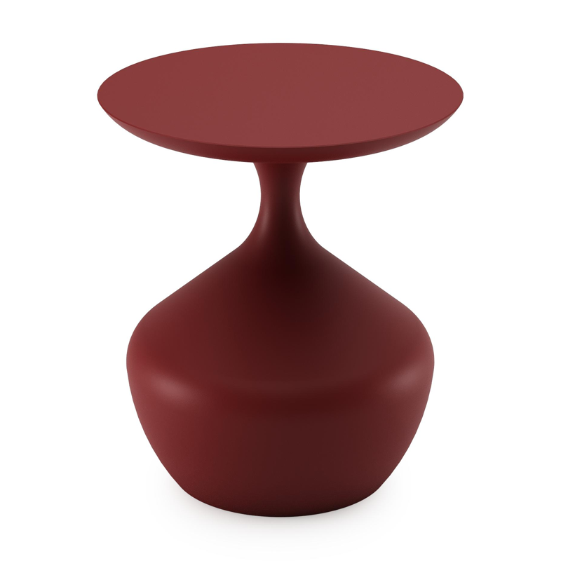 Table d’appoint Bomero en aluminium ruby - Dia. 48 x H 50 cm
