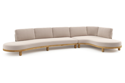 Chaise longue gauche + 3 places organique