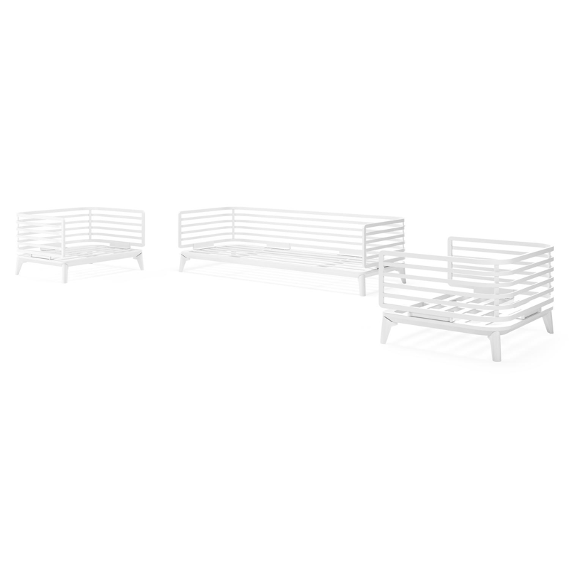 Mosa loungeset in wit aluminium met rustic weather+ softtouch kussens