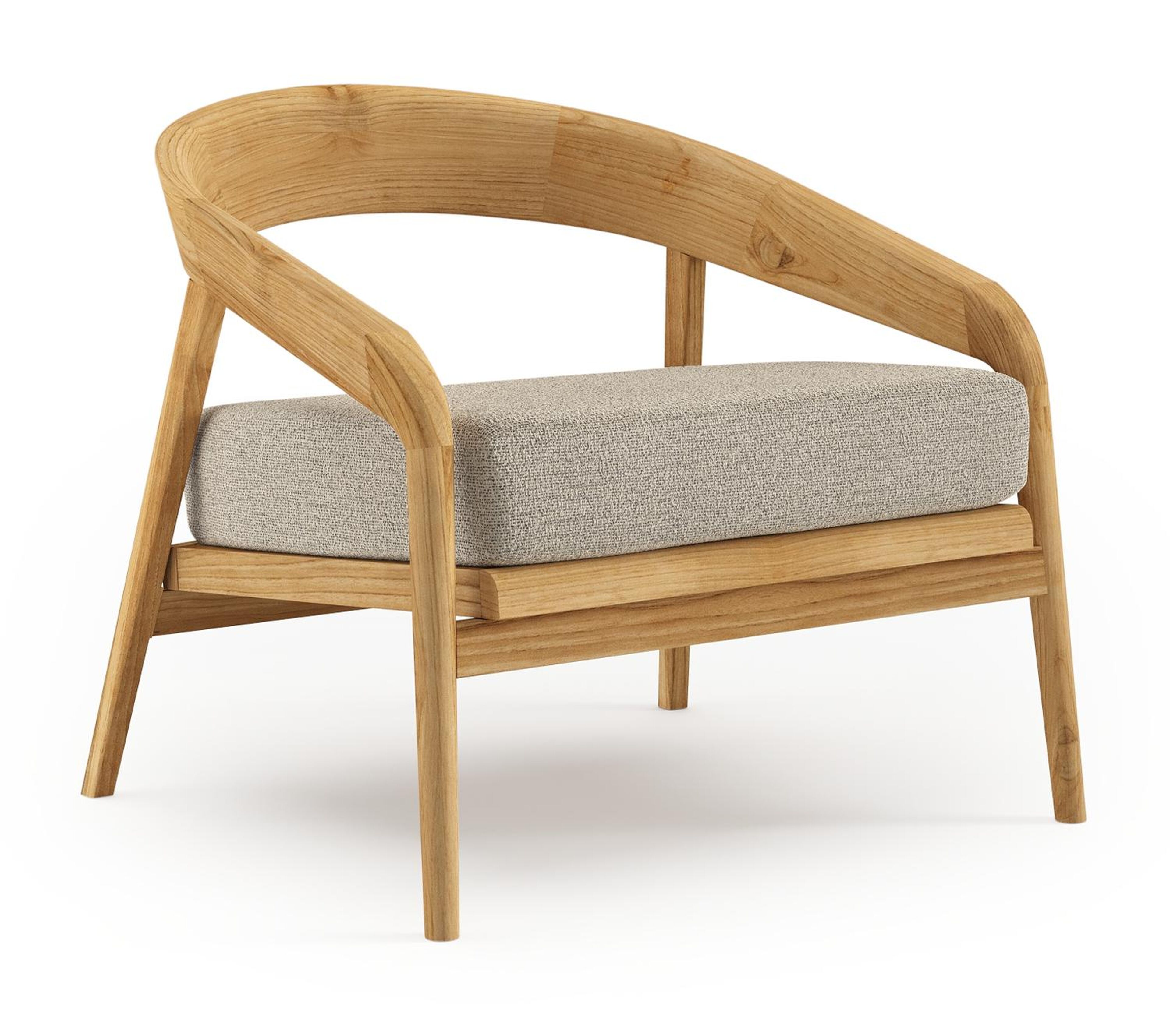 Lacrima loungestoel in teak met catania beige all weather Cosytica kussen