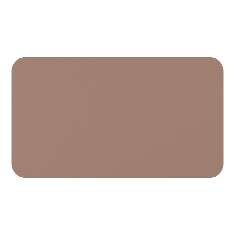 Table de jardin rectangulaire Orso arrondie en aluminium taupe - Lg. 140 x Lrg. 80 x Haut. 74,5 cm