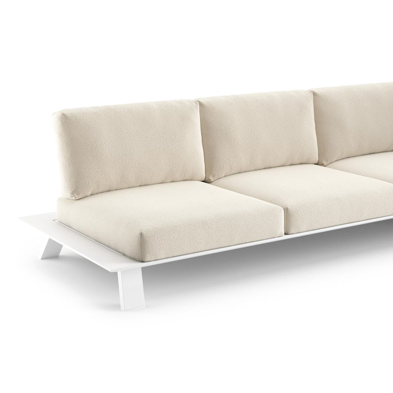 Cesano loungeset in wit aluminium met althea off white all weather Cosytica kussen