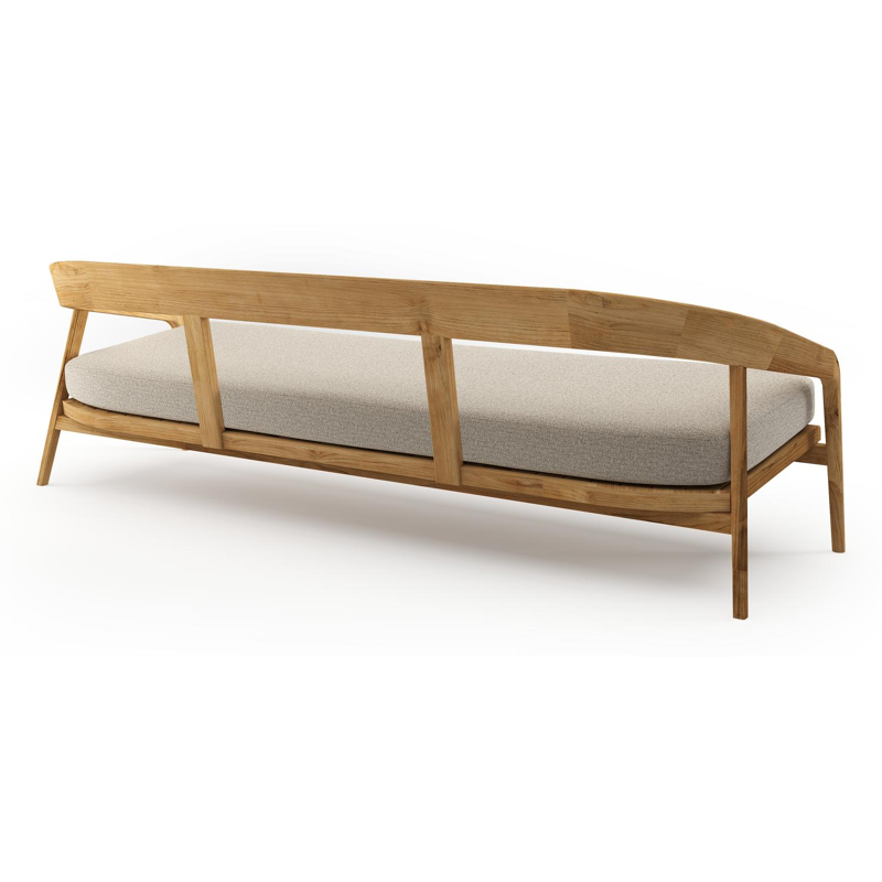 Lacrima loungeset in teak met catania sand All Weather Cosytica kussen
