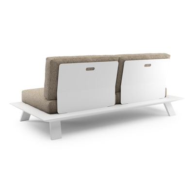 Cesano loungebank in wit aluminium met bora jungle all weather Cosytica kussen