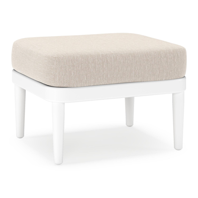 Pouf Orso en aluminium blanc et coussins en all weather sunbrella® luxe Slow Farafra