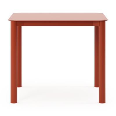 Orso tuintafel afgerond vierkant in roestbruin aluminium - L 90 x B 90 x H 75 cm