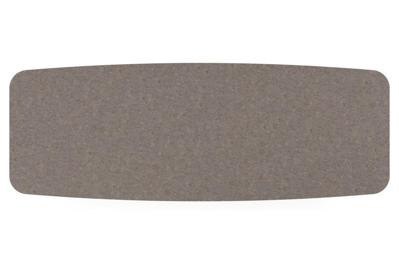 Pagino tuintafel bootvorm in zwart aluminium en volkeramiek wulong - L 315 x B 115 x H 73 cm