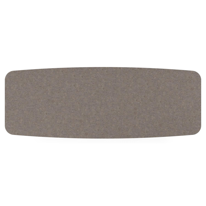 Pagino tuintafel bootvorm in zwart aluminium en volkeramiek wulong - L 315 x B 115 x H 73 cm