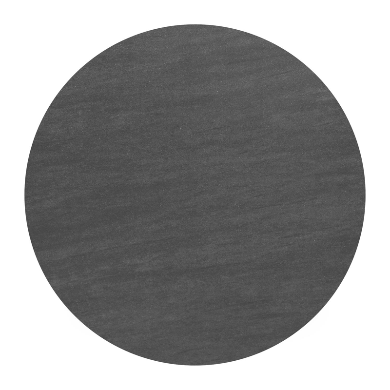 Table de jardin Donato en aluminium noir et céramique pleine basalt black - Dia. 148 x H 76 cm