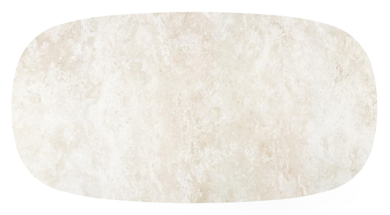 Amico tuintafel bombo in zwart aluminium en volkeramiek Rapolano - L 210 x B 110 x H 73.5 cm