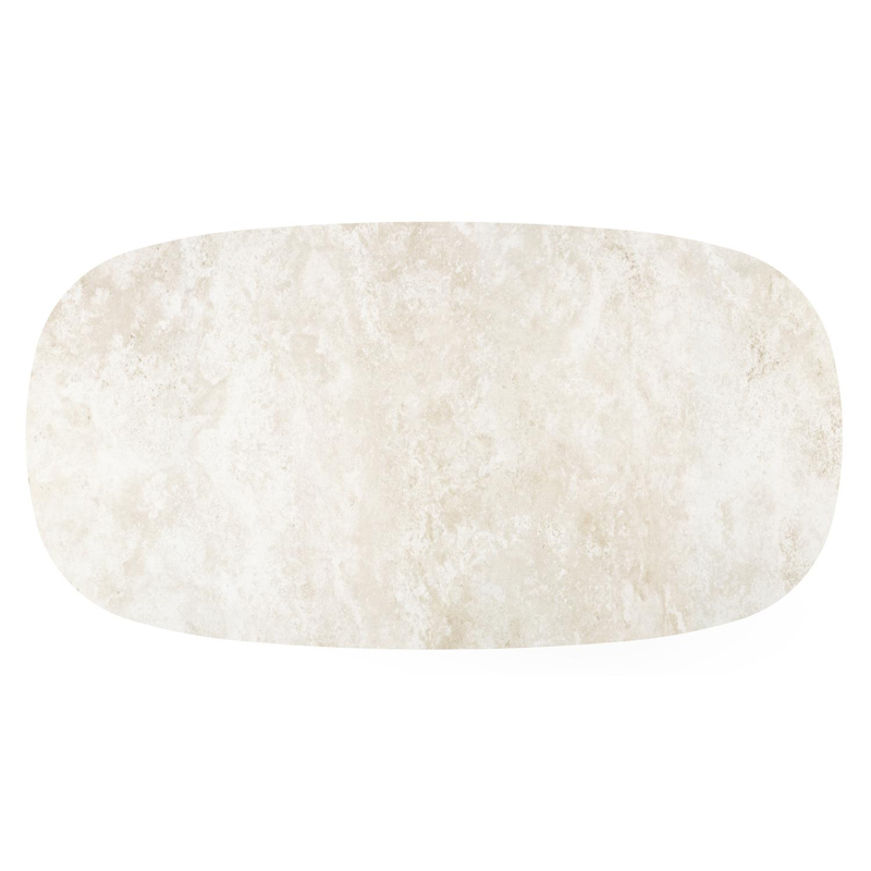 Amico tuintafel bombo in zwart aluminium en volkeramiek Rapolano - L 210 x B 110 x H 73.5 cm