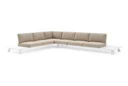 3-zit hoek links/rechts + 3-zit + zijtafels