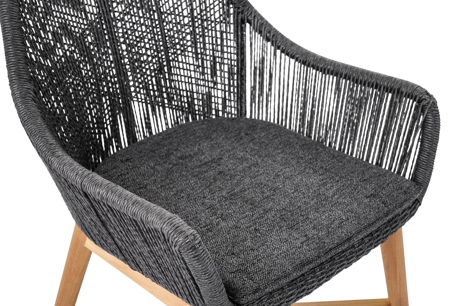 Coussin de chaise Borgo en all weather sunbrella® luxe chartres sooty