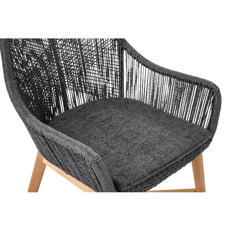 Borgo stoelkussen in all weather sunbrella® luxe chartres sooty