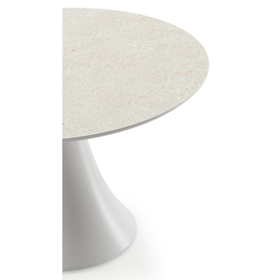 Fano loungetafel in wit aluminium en volkeramiek shilin - Dia. 85 x H 55 cm