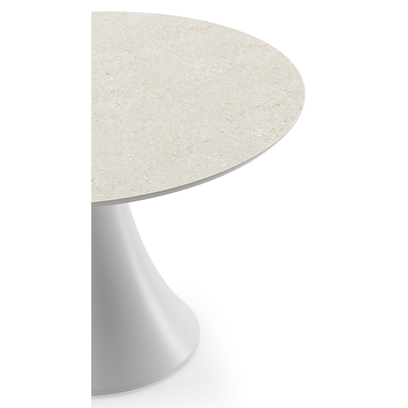 Fano loungetafel in wit aluminium en volkeramiek shilin - Dia. 85 x H 55 cm