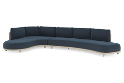 Chaise longue rechts + 3-zit organisch