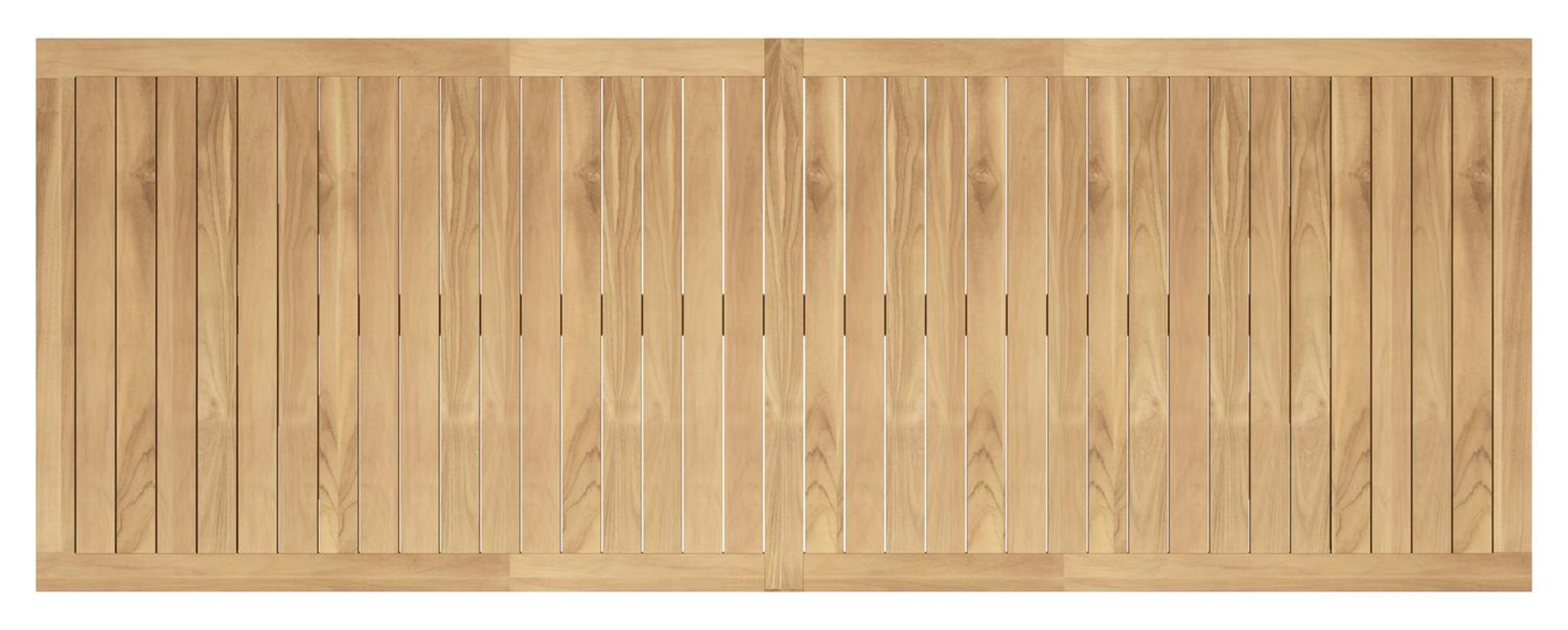 Reza tuintafel rechthoekig in beige aluminium en teak - L 270 x B 100 x H 74 cm