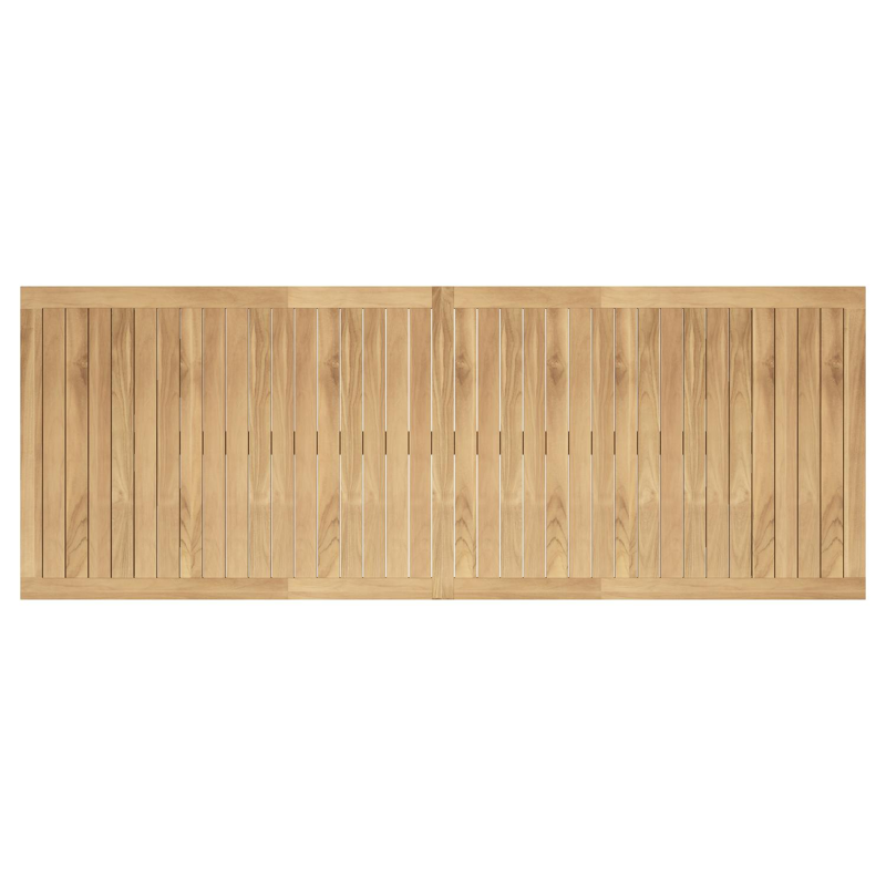 Reza tuintafel rechthoekig in beige aluminium en teak - L 270 x B 100 x H 74 cm
