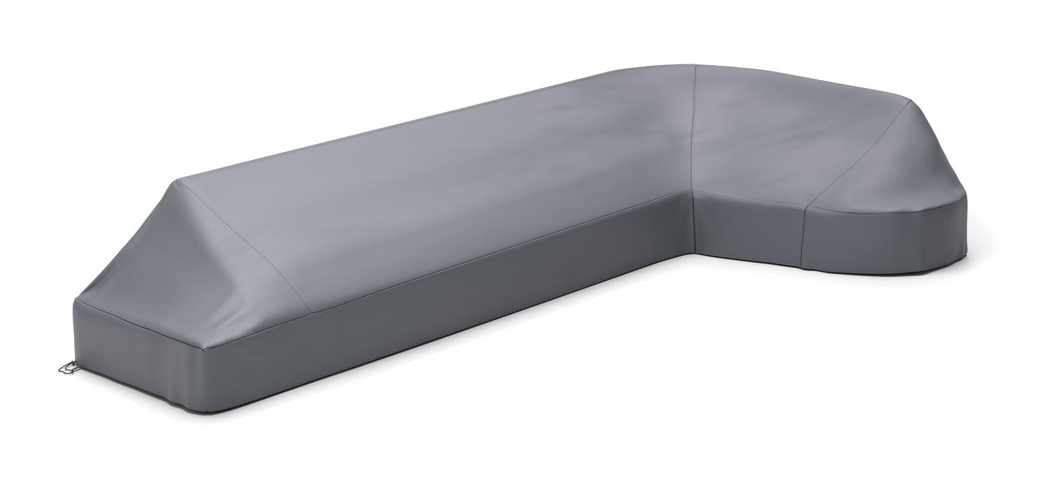 Donato beschermhoes lounge chaise longue links + 3-zit - L1: 413 cm x L2: 204 cm x B: 97 cm x H: 68 cm